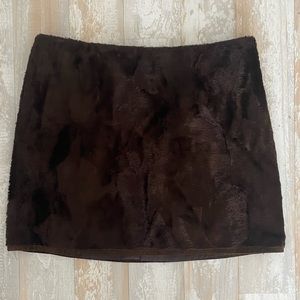 Laundry🧸Brown Faux Fur Mini Skirt | Sz 6